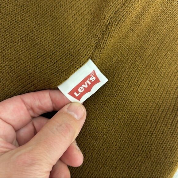 LEVI’S Camo Olive Green Ribbed Knit Super Soft Reversible Beanie Hat - Picture 6 of 10